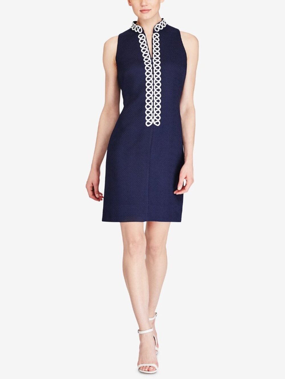 American Living Womens Jacquard Sheath Dress